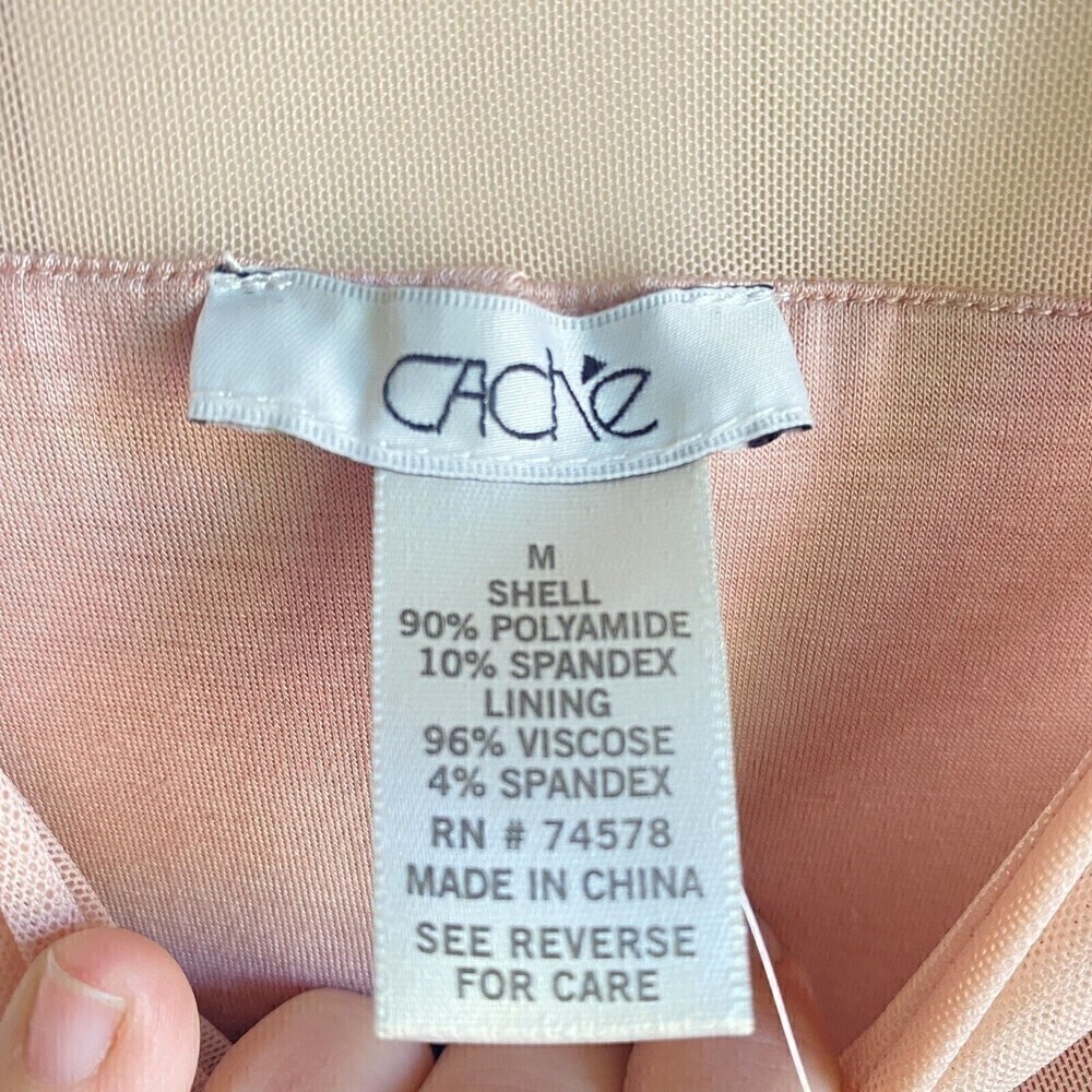 Cache Women’s Sleeveless Polyamide Peachy Pink Blush Blouse Top Sz M NWT - Picture 4 of 10